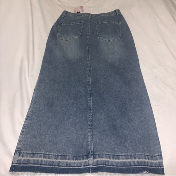 Denim Maxi High Split skirt 1/24 - Picture 4 of 5